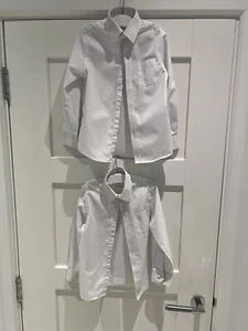 Camicie scuola Marks And Spencer bianche slim maniche lunghe X2 4/5 anni - Foto 1 di 3