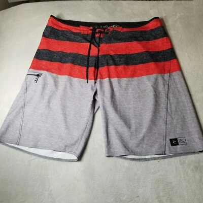 Rip Curl Mirage Men’s Board Shorts Red Black Gray Surf Trunks Comb Size 38 - Image 1 of 4