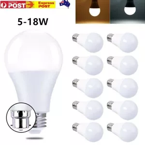 10X LED Bulb 5-18W E27/B22 Globe Light Cool/Warm White Bayonet/Screw Bright Bulb - Picture 1 of 22