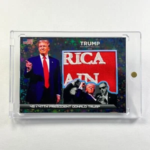 Tarjeta parche sombrero MAGA personalizado Donald Trump 2024 no automático Elon Musk 45/47 presidente - Imagen 1 de 3