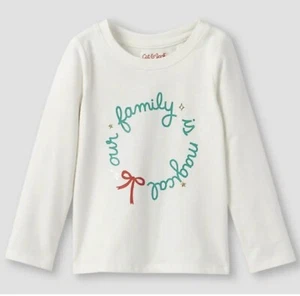 Cat & Jack Toddler Girls Long Sleeve Our Family Is Magical T-Shirt Toddler 3T - Picture 1 of 4