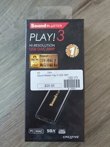 Creative Sound Blaster Play! 3 USB audio interface up to 24bit/96kHz Japan Made - Picture 1 of 12