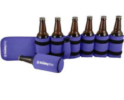 Porta-bebidas de viagem The Stubby Strip roxo - Imagem 1 de 4