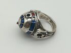 3D HEAVY Lucas Film R2D2 Star Wars Blue Red Ring Size 9 DC2113