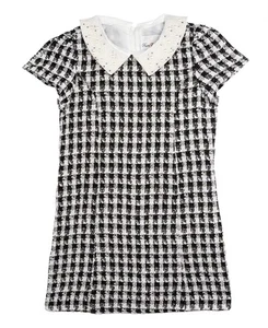 Rare Editions Big Girls Faux Pearl Collar Boucle Dress - Size 8 - NWT - Bild 1 von 5