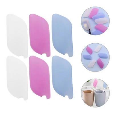  6Pcs Silicone Toothbrush Head Protectors Toothbrush Caps Travel Camping - Image 1 of 4