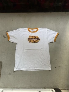 VTG Anvil T Shirt Mens XL White Ring Tee Back Hit Football Frenzy NFL Cotton - Picture 1 of 5