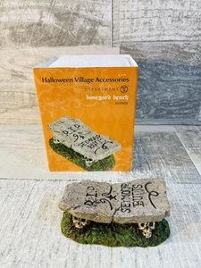 DEPT 56 Halloween Village "Boneyard Bench" Top Zustand Original Pkg - Bild 1 von 6