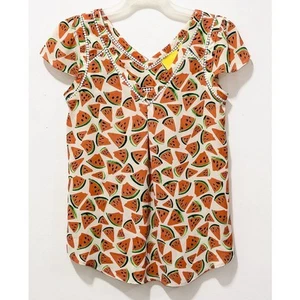 Maeve - Blusa mujer manga gorra, "Días de picnic", sandía (talla 0/ XS) - Imagen 1 de 2
