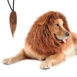 Disfraces de melena de león para perros, peluca realista para perros de tamaño mediano a grande, hal... - Imagen 1 de 7
