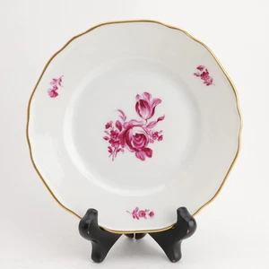 Maria Theresia Dark Pink Rose 62/5845 by Augarten Vienna Wien Bread Plate(s) - Picture 1 of 6