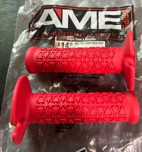 Empuñaduras rojas NOS BMX AM'E Tri Mini 4" - Imagen 1 de 2