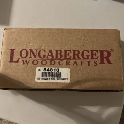 Longaberger* Horizon of Hope  Basket LID - whitewashed #54810 - Image 1 of 4