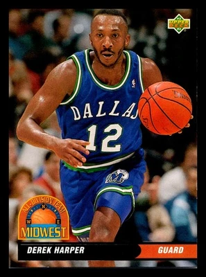 1992-93 Upper Deck #AD15 Derek Harper All-Division Team Dallas Mavericks Foto 1 de 3