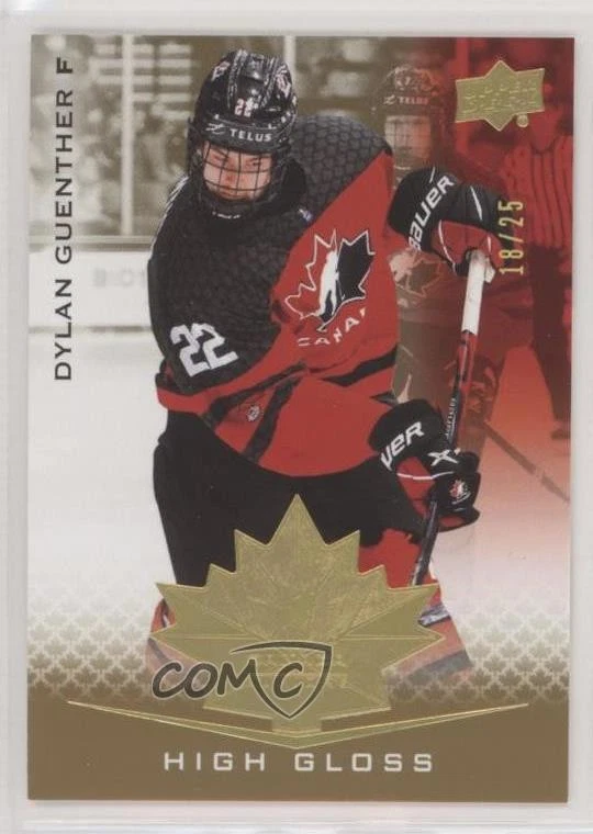2021 Upper Deck Team Canada Juniors High Gloss /25 Dylan Guenther #85 - Image 1 of 2
