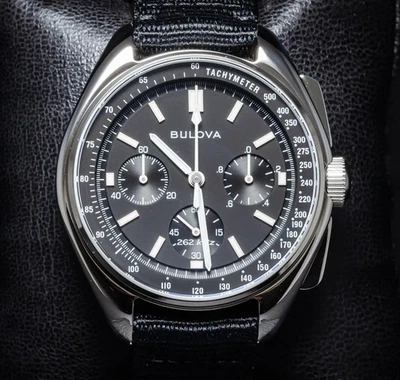 Bulova Lunar Pilot Archive Series Sapphire Crystal 96A225 Chronograph Watch - Image 1 of 4