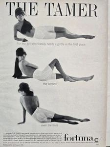 Cintura donna Fortuna The Domer 1965 bruna lunga coda di cavallo pubblicità vintage - Foto 1 di 1