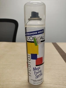 New Old Stock L'Oreal Studio Mega Fixing Spray 6oz 80s 90s - Picture 1 of 7