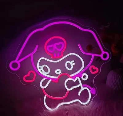RGB Kuromi Sanrio Neón Luz LED Lámpara Decoración de Pared Hogar Noche Luz Sala de Juegos Foto 1 de 4