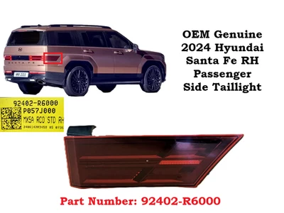 OEM 2024-2025 Hyundai Santa Fe Tail Light Passenger Right Side Lamp 92402-R6000 - Image 1 of 4