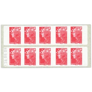 FRANCE CARNET N° 4197-C4 AVEC DATE, TIMBRES AUTOADH VARIÉTÉ COUVERTURE DÉCALÉE - Picture 1 of 3