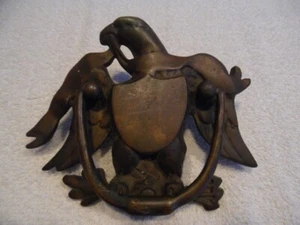 Antiker Türklopfer American Eagle aus recyceltem massivem Messing - Bild 1 von 3