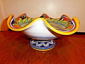 GP Gialletti Pimpinelli, Italy Deruta PER FIORI Dec a Mano - Fruit Bowl 12" - Picture 1 of 18