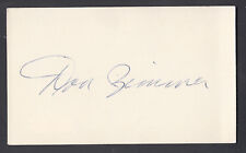 Don Zimmer d'2014 Signed 3x5 Index Card 1955 Brooklyn Dodgers JSA
