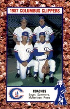 1987 Columbus Clippers Police #25 Clete Boyer, Champ Summers, Jerry McNertney 