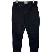 Everlane High Rise Straight Leg Black Denim Women's Ankle Jeans Size 30