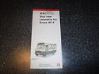 London Transport Buses - Route W14 timetable, TownLink, June 1997 County bus
