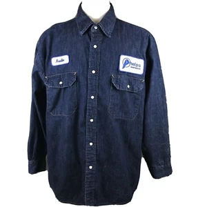 Phelps Industries Mechanics Work Uniform Men’s XL Regular Pearl Snaps Hobo Chic - Picture 1 of 7