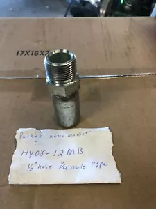 Parker Hy08-12MB after market hydraulic hose crimp 1/2 hose 3/4 male pipe - Picture 1 of 2