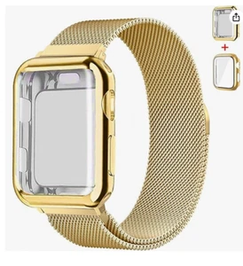 Magnetic Band and Case for Apple Watch Band 40mm 41mm 38mm 44mm 45mm 46mm 42mm W - Picture 1 of 1