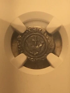 HUNGARY Queen Maria 1382 1395 Silver Denar NGC XF & SILVER 5C 1/4 POUND COIN LOT - Picture 1 of 8