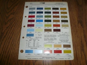 Mercury Ditzler 1974 PPG color chip muestra de pintura - cometa Cougar Montego - Imagen 1 de 1