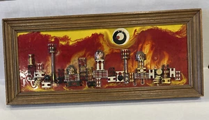 JERUSALÉN Cobre Esmalte Obra de Arte Medios Mixtos Cobre Y Rojo Esmalte 3D Arte - Imagen 1 de 13