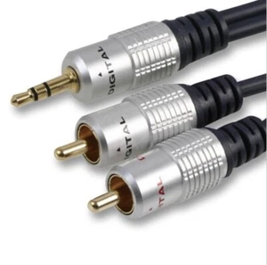 PRO SIGNAL - 3,5mm Stereo Klinkenstecker auf 2x Phono (Cinch) Stecker Kabel, 5m blau - Bild 1 von 1