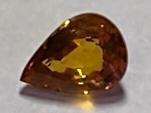 Bright Yellow! .95ct 7x5mm Pear Cut Natural Golden Superb Thai Sapphire