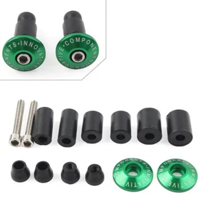 2pcs Motorcycle 7/8'' Handle Bar End Cap Handlebar Grip Cap Plug Dirt bike Green - Picture 1 of 8