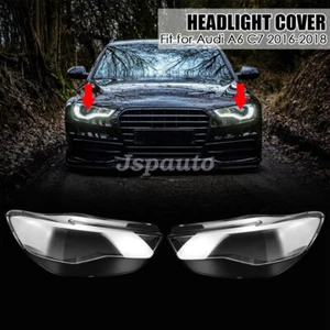 Par de cubiertas de lámpara transparentes para lente de faro izquierdo + derecho para Audi A6 C7 2016 2017 2018 - Imagen 1 de 12