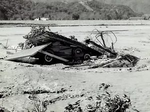 1938 Pressefoto Ansicht des Los Angeles Hochwasserschadens bei Glendale, Kalifornien - Bild 1 von 2