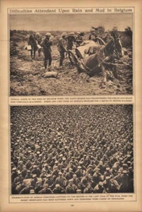 1922 WWI Thousands of German Prisoners Captured Sepia Rotogravure Vintage Print - Picture 1 of 1