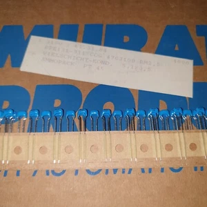 MURATA RPE132COG470J100 47pF 100V 5% C0G NP0 CAPACITORS FOR AUDIO! 50pcs! - Picture 1 of 6