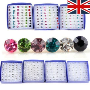 Wholesale 20 A Set Pairs Clear Crystal Ear Studs Earrings Allergy Free - Picture 1 of 20