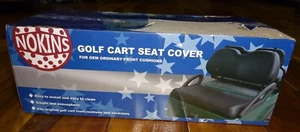 NOKINS Golf Cart Seat Covers for Club Car & EZGO & Yamaha Durable Vinyl Black - Picture 1 of 4