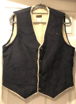 CHALECO FORRADO POLAR PANA AZUL MARINO LLAVE HOMBRE GRANDE NUEVO SIN ETIQUETAS Foto 1 de 4