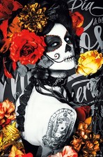 DIA DE LOS MUERTOS - TATTOO POSTER - 22x34 ART 17055
