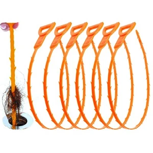 Drain Clog Remover Tool- 6 Pack 20 Inch Length Drain Cleaner Sticks for Sink,... - Picture 1 of 7