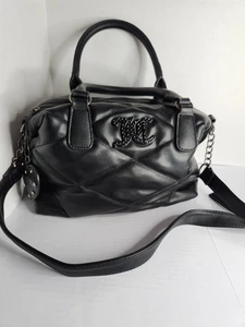 Borsa a tracolla Juicy Couture nera trapuntata hobo borsa cuore ciondolo fodera logo - Foto 1 di 12